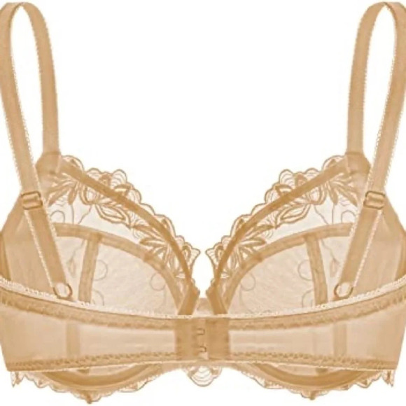 NEW⭐️ Wingslove Sexy Lace Bra sheer  plus Underwire Embroidered Lingerie Unlined - Picture 5 of 7